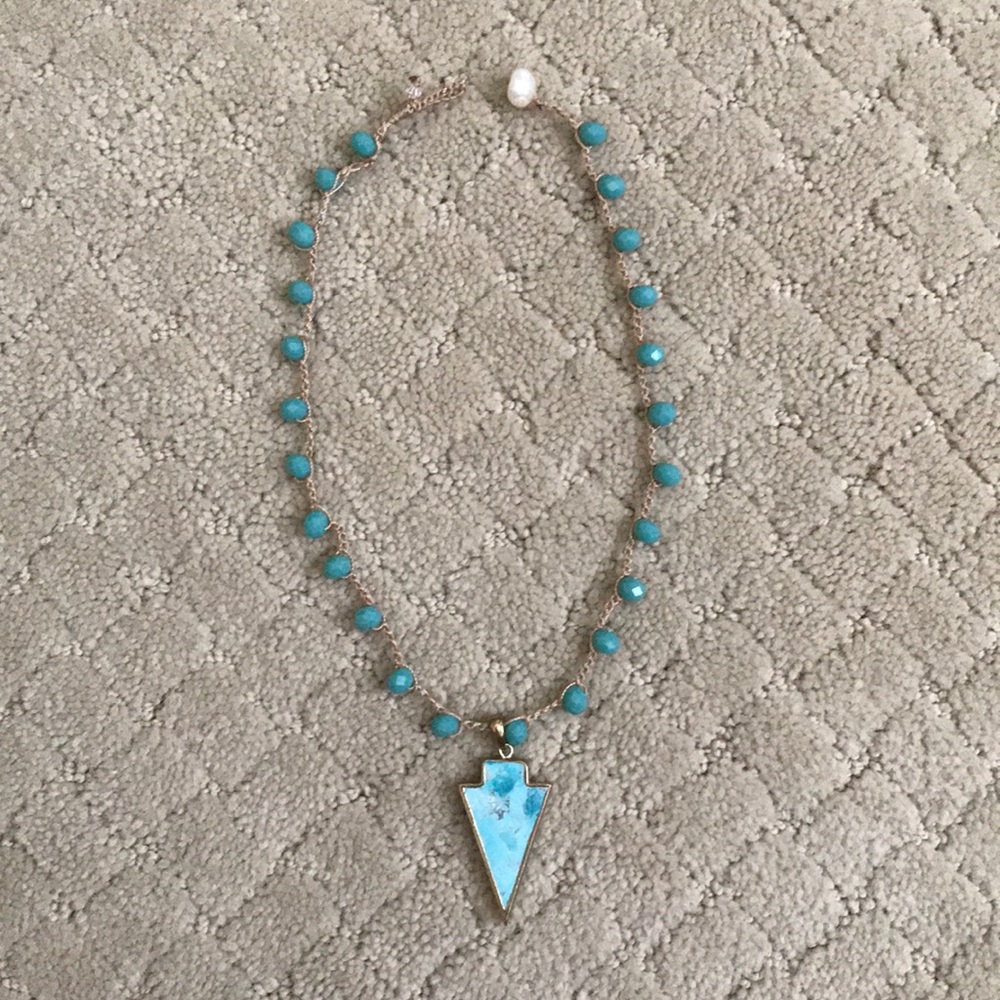 Beaded Necklace with Pendant